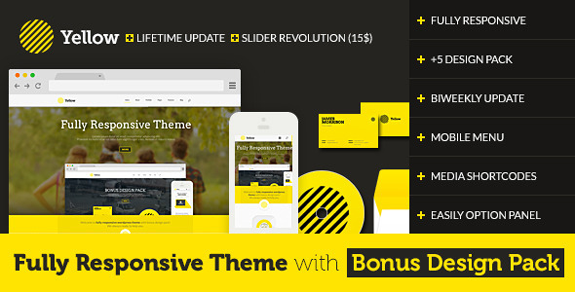 Yellow - Fully Responsive Theme with Design Pack