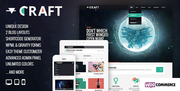 Craft - Responsive & Retina Ready WordPress Theme