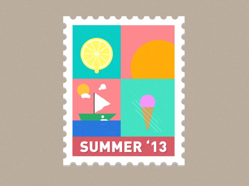 Animated Summer Stamp