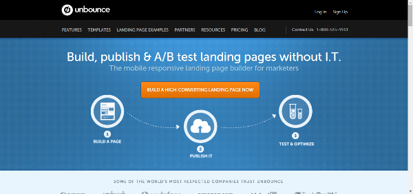 unbounce A/B testing