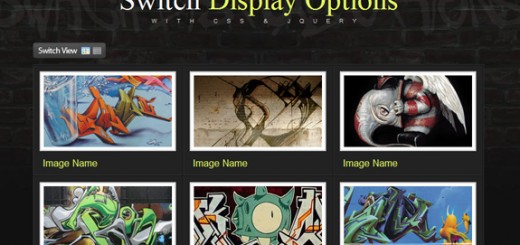 Switch Display Options, Jquery Resources
